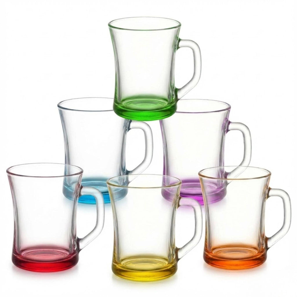 Colourful Mugs with Handle x6