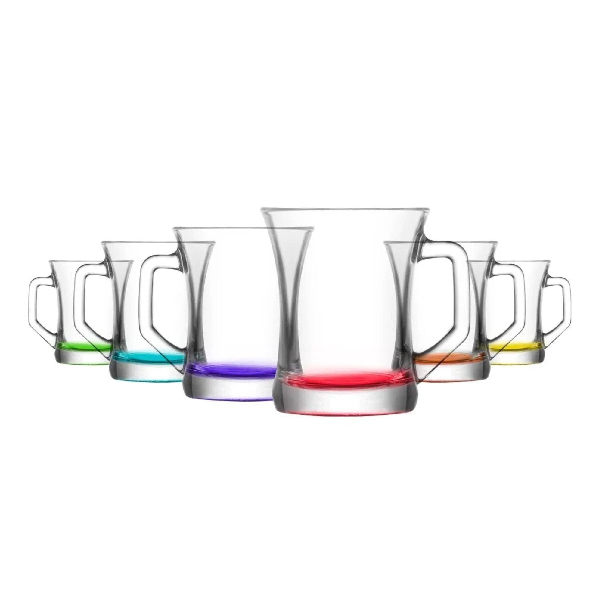 Colourful Mugs with Handle x6