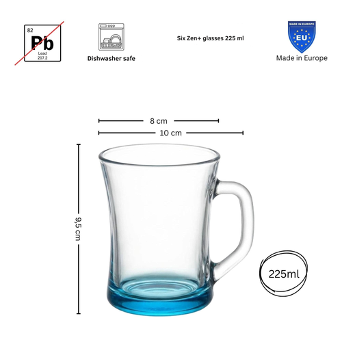 Colourful Mugs with Handle x6