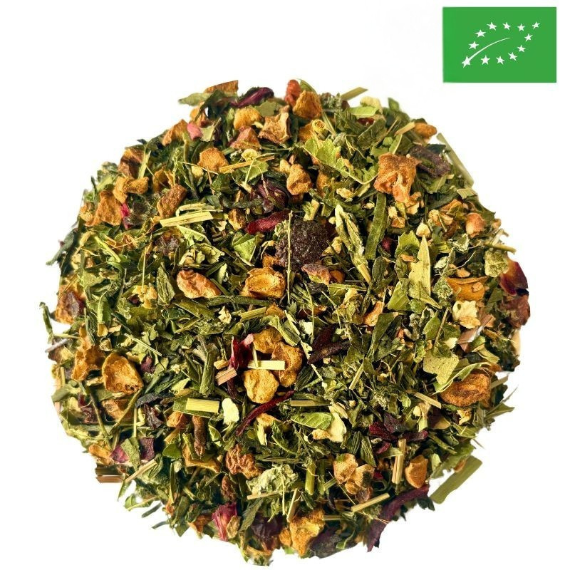 Ceai verde organic cu citrice și ghimbir