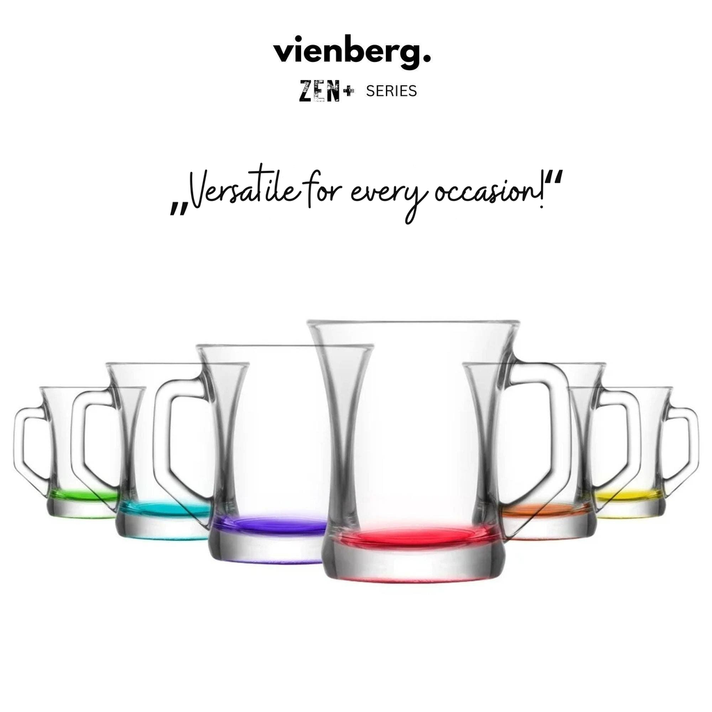 Colourful Mugs with Handle x6