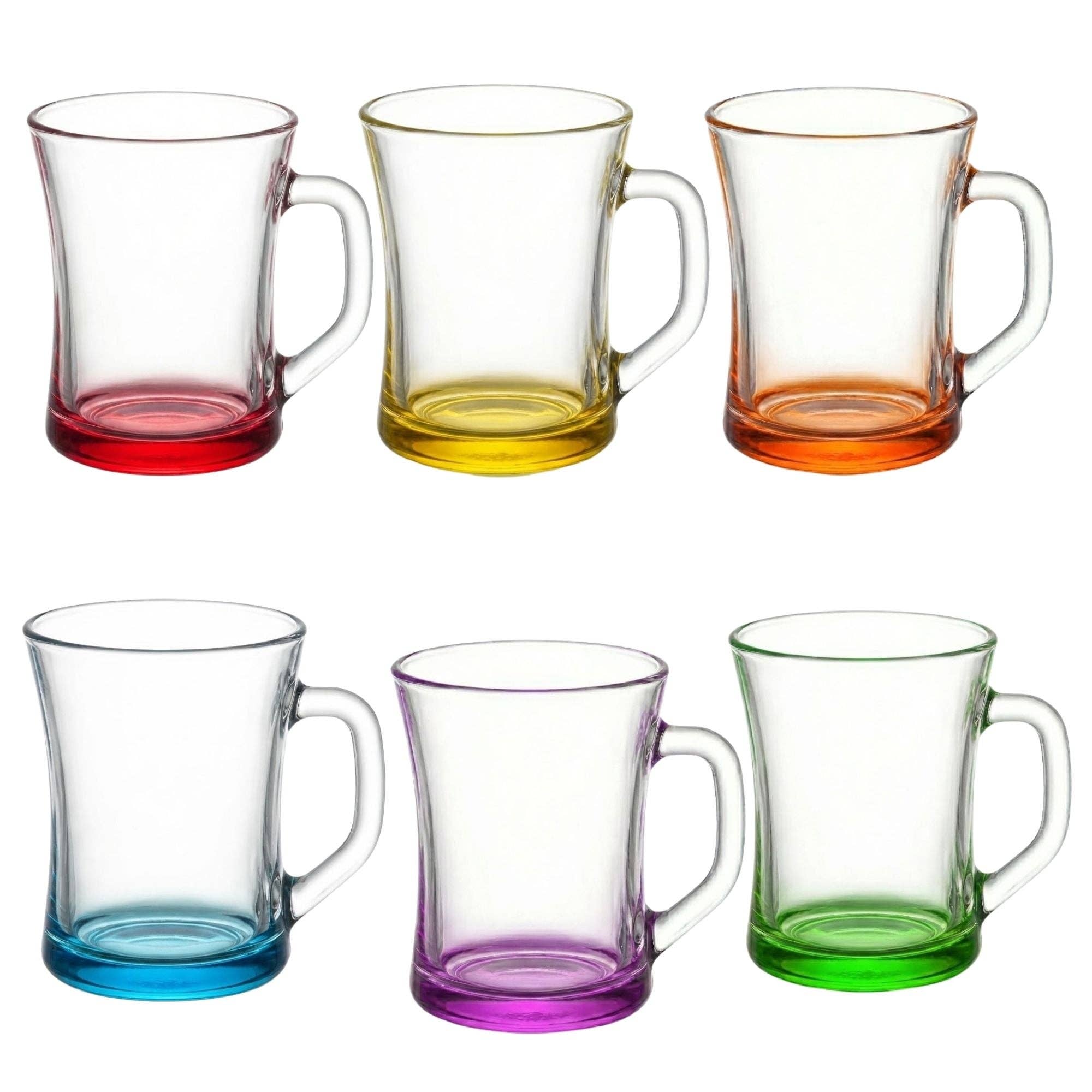 Colourful Mugs with Handle x6