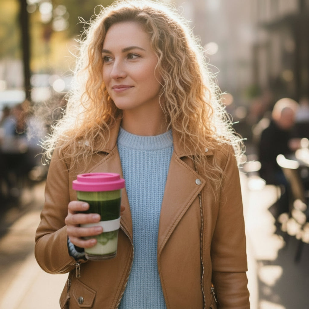 Matcha 2 go glass cup